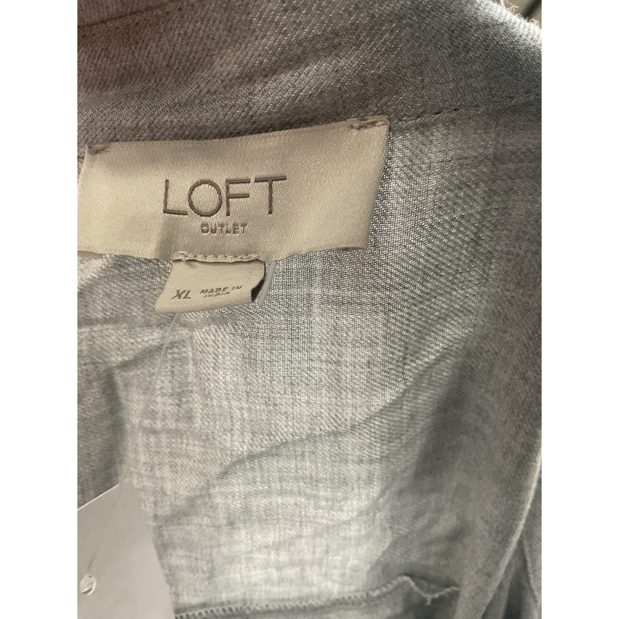 LOFT Gray Viscose Blouse XL