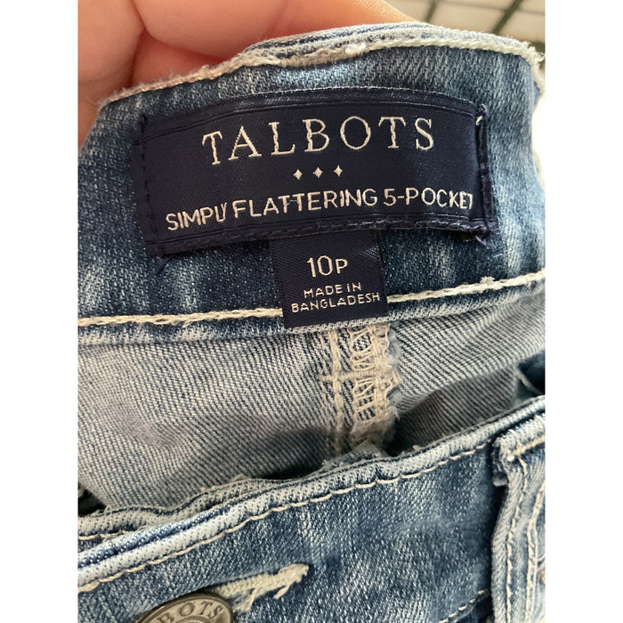 Talbots Blue Straight Jeans - Women's Size 10P