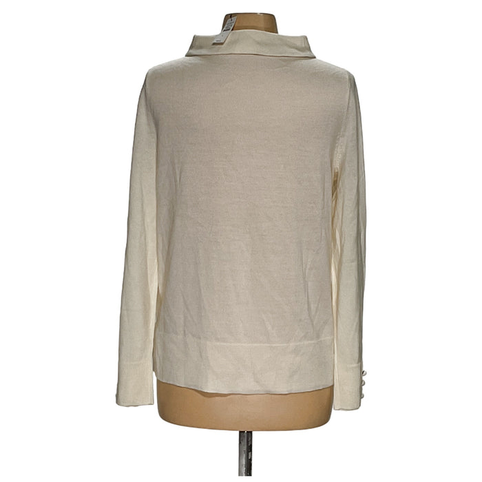 Talbots Beige Merino Wool Pullover Sweater - Women's L