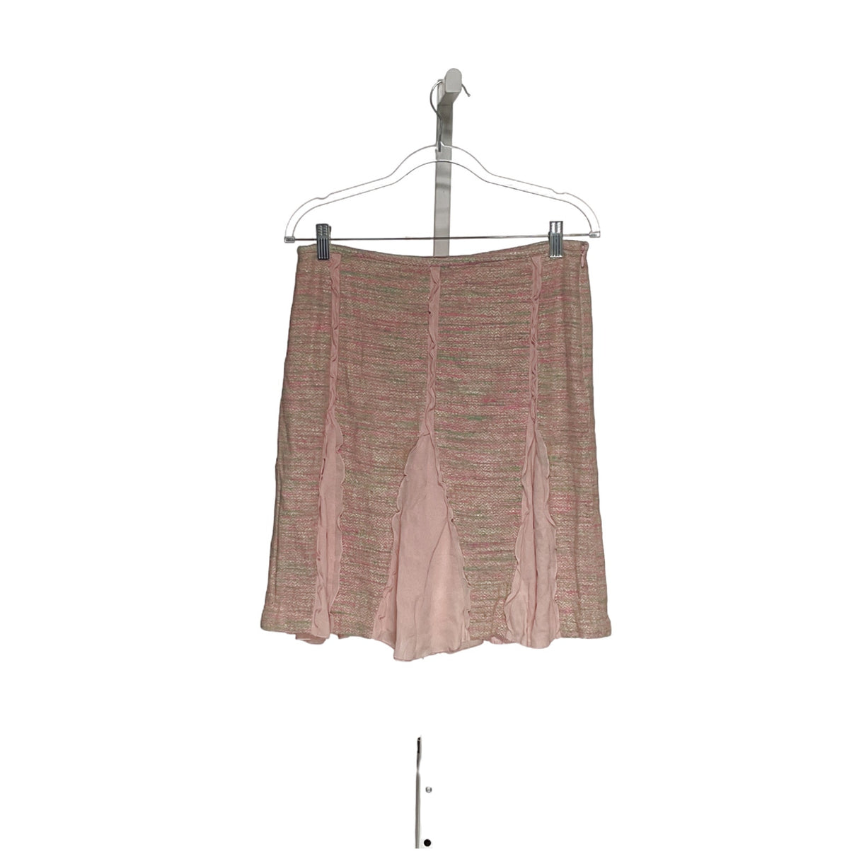 BCBGMAXAZRIA Pink Silk A-Line Skirt