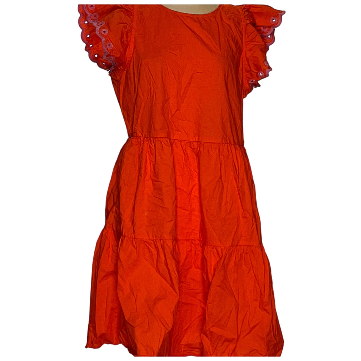 J. CREW Orange Shift Midi Dress - Women's M