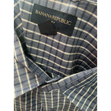 BR Men's Blue Big & Tall Short Sleeve Button-Up