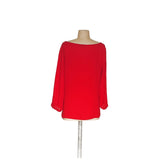 LOFT Red Chiffon Blouse M