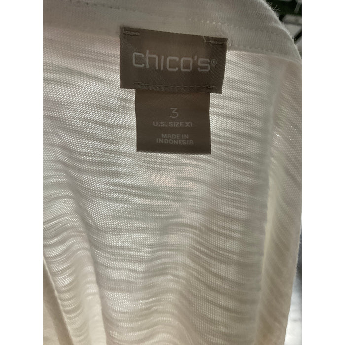 Chico's White Cotton Blouse