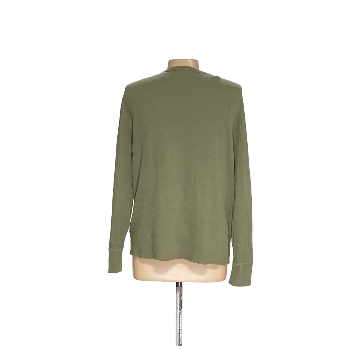 J. CREW Men's Green Cotton Henley Sweater - Size XL