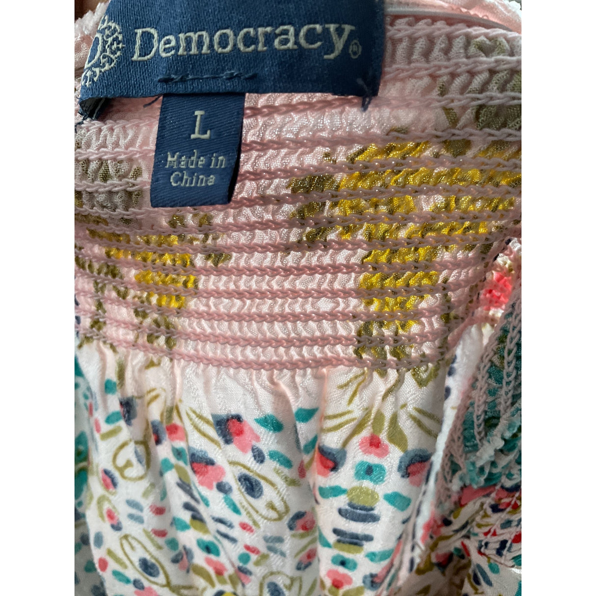 Democracy Multicolor Rayon Blouse L