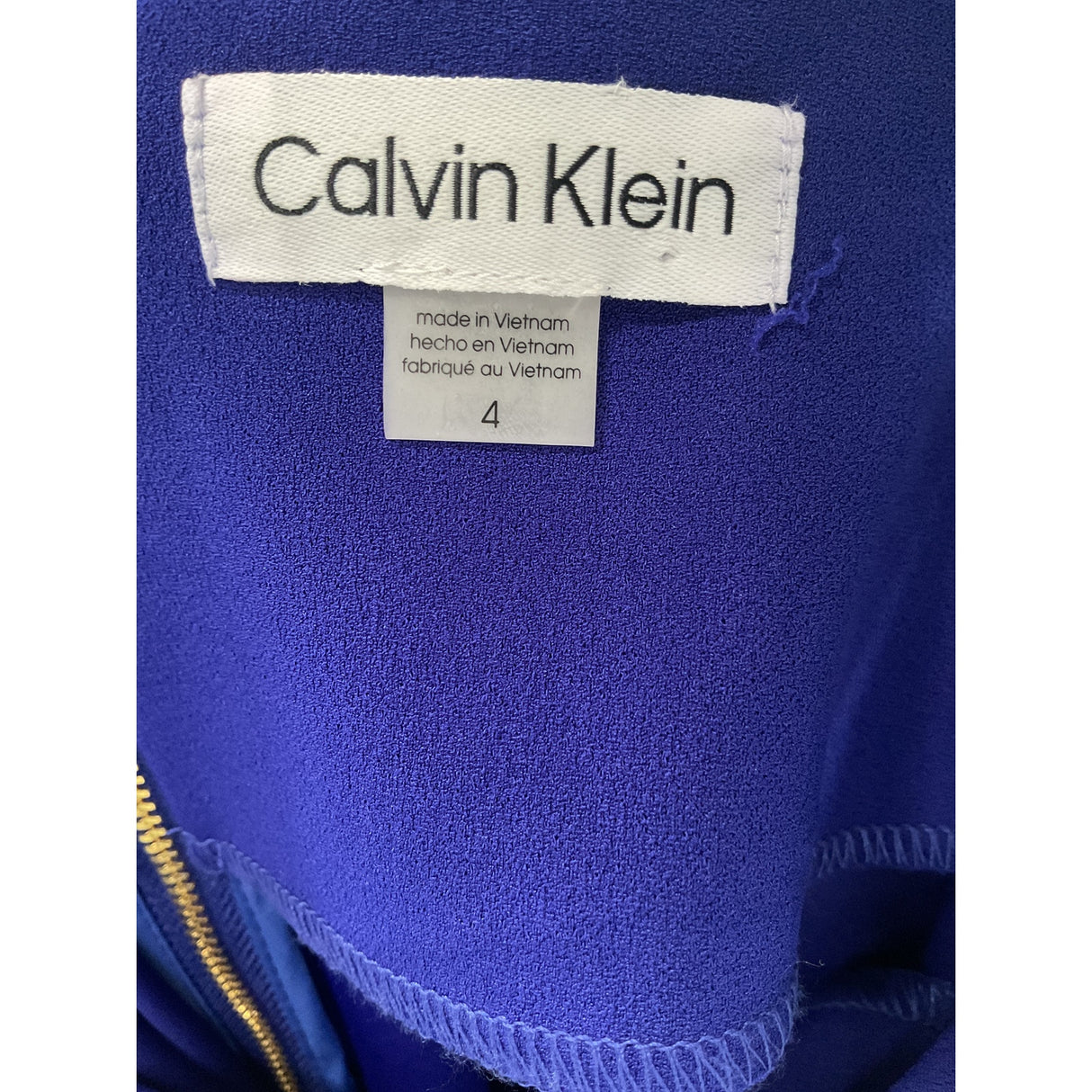 Calvin Klein Blue Midi Sheath Dress - Size 4