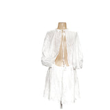 Aerie White Cotton Blouson Dress - Women's M