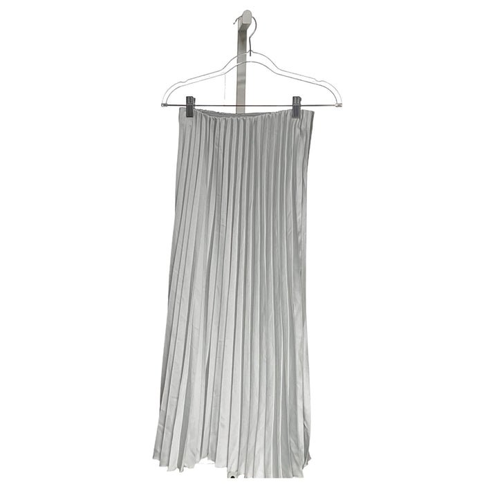 ZARA Silver A-Line Midi Skirt - XS