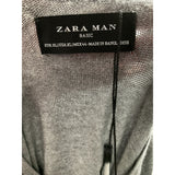 ZARA Gray XL Viscose Pullover Sweater