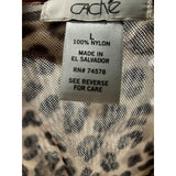 Cache Cream Animal Print Mesh Blouse