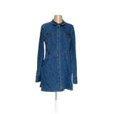 Free People Blue Shirt Dress, Size M