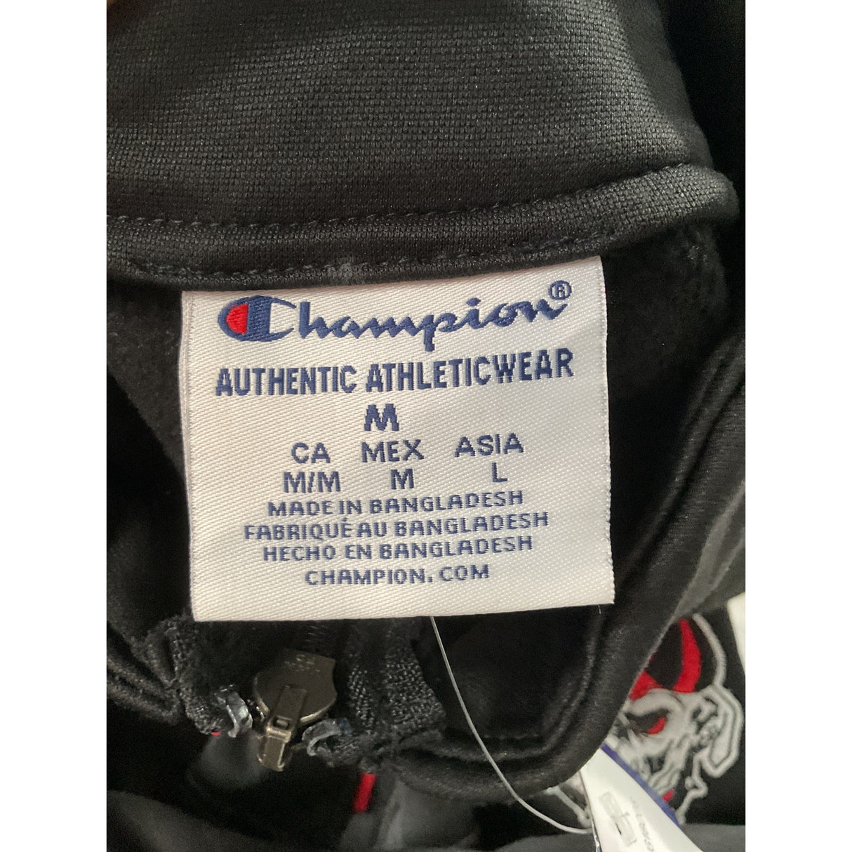 Champion Black Henley Sweatshirt - Men's L