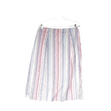 LOFT Multicolor Striped Linen Blend A-Line Skirt 10P