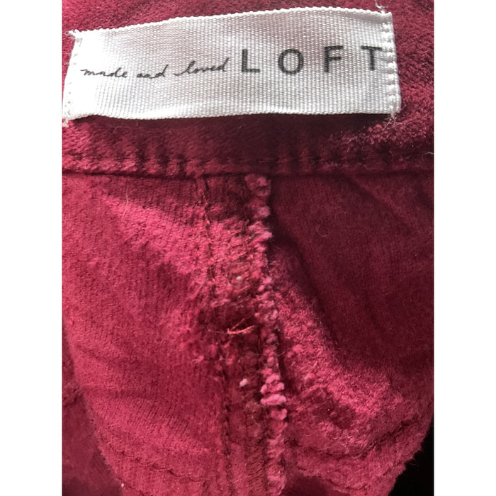 Red LOFT Ankle Pants