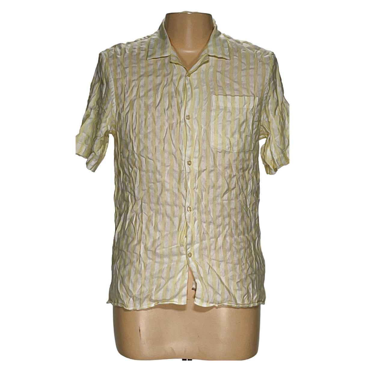 Yellow ZARA Men's Button-Up Shirt