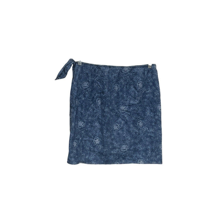 Blue Linen Mini Skirt by Lauren Ralph Lauren