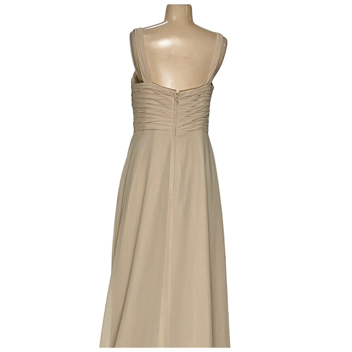 Azazie Cream Maxi Dress - Size A12