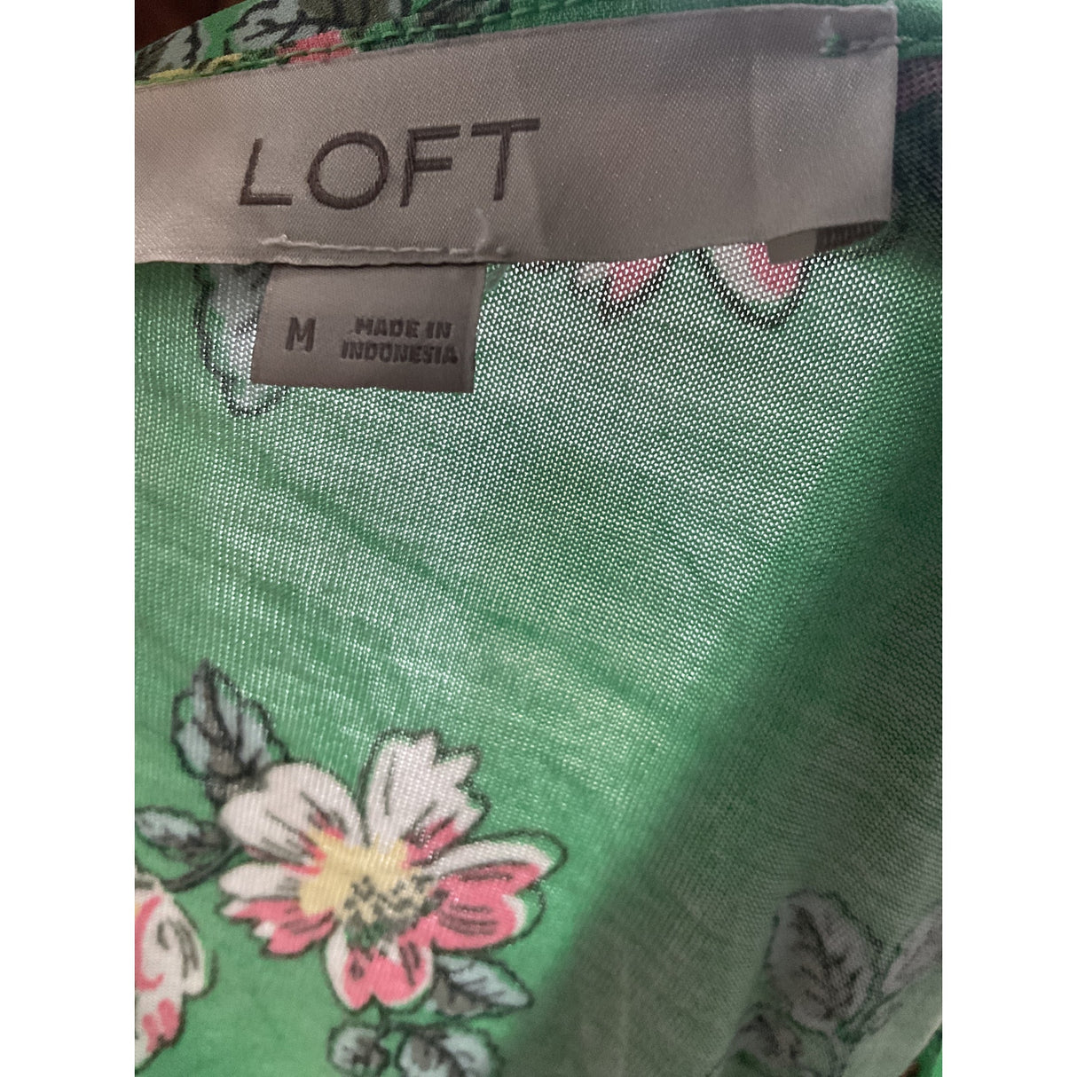 LOFT Green Rayon Blouse - Women's M