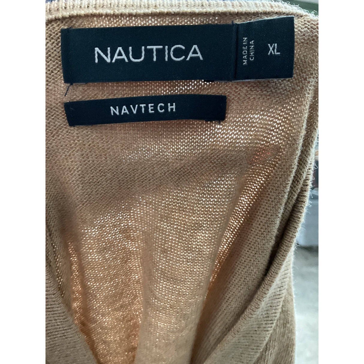 NAUTICA Brown Cotton Pullover Sweater - Men's XL