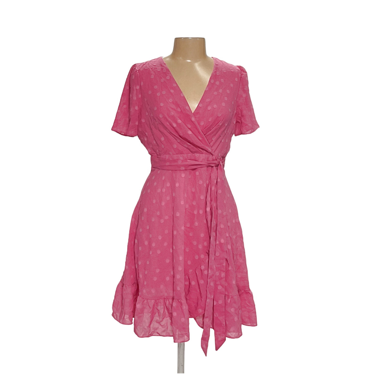 Maggy London Pink Wrap Dress - Size 10