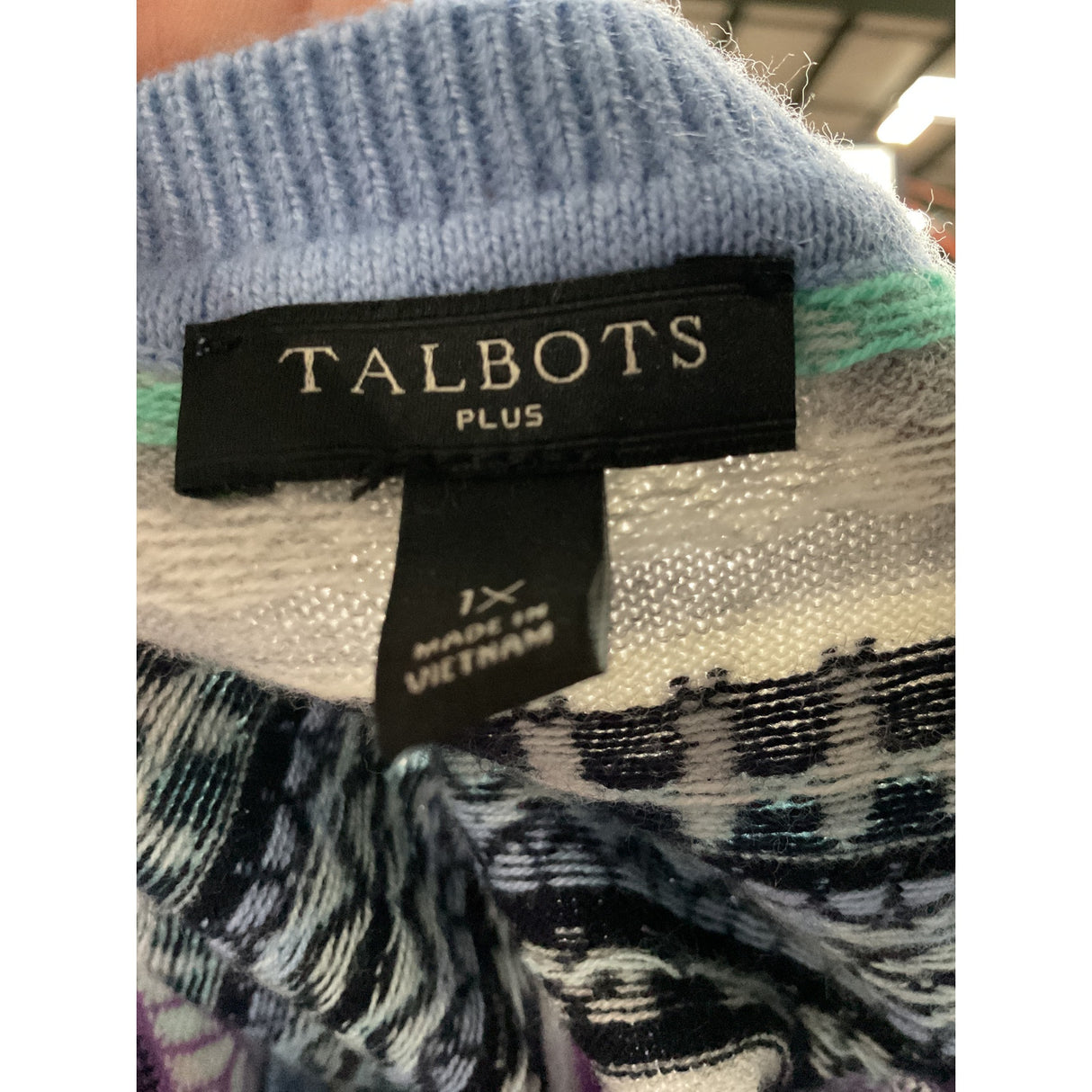 Talbots Multicolor 1X Cotton Sweatshirt