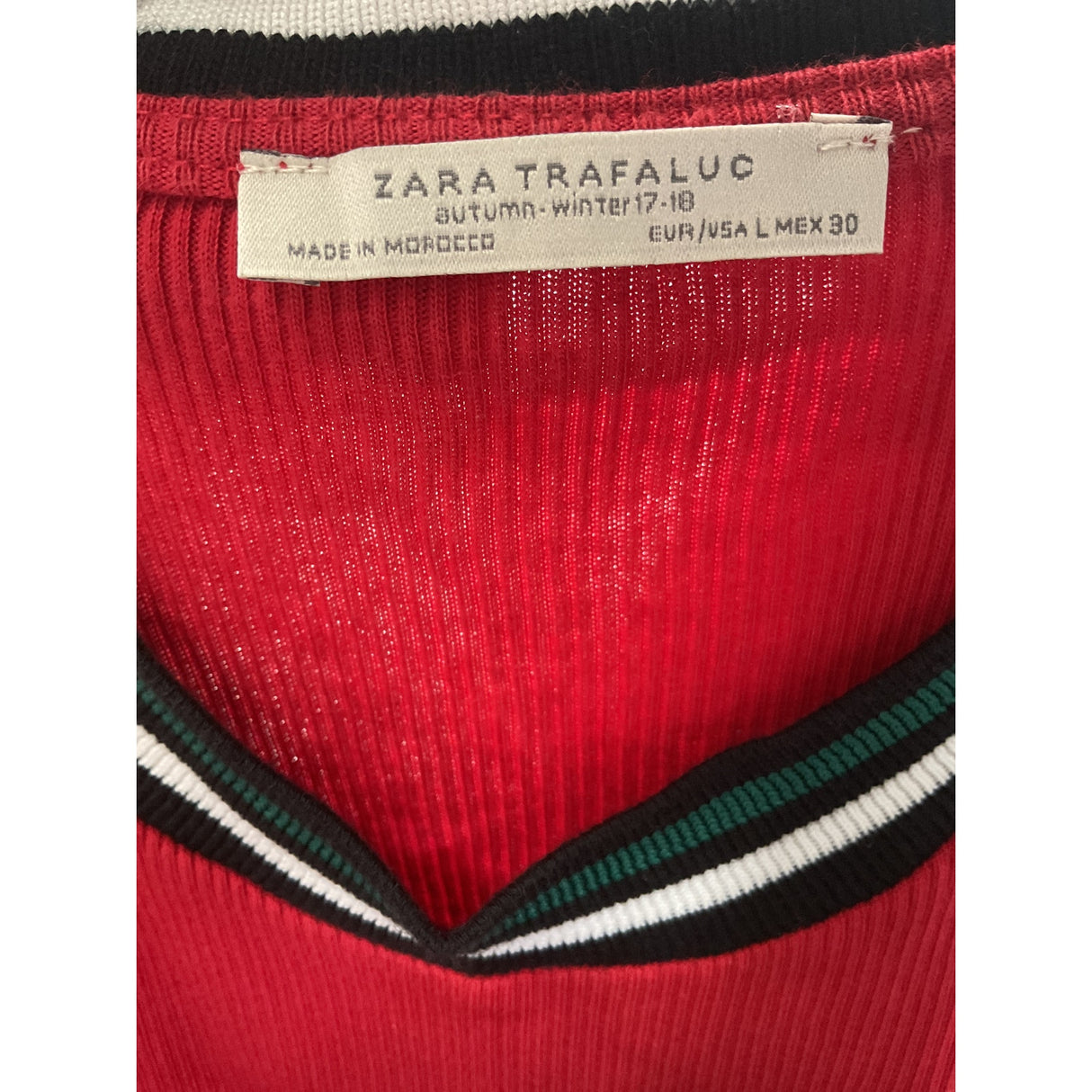 ZARA Red Cotton Bodycon Dress