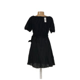 LOFT Black Midi Blouson Dress - Size S