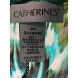 Catherines Multicolor Graphic Print Blouse