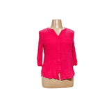 Chico's Pink Canvas Button-Up Rayon Top