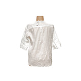 J. Crew White Button-Up Top M