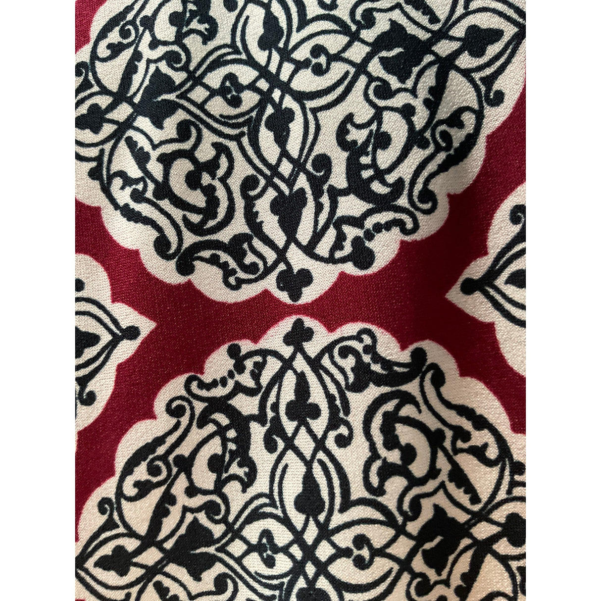 Banana Republic Red Graphic Blouse Size M