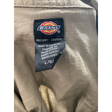 Dickies Brown Cotton Casual Button-Up Shirt, Men's L