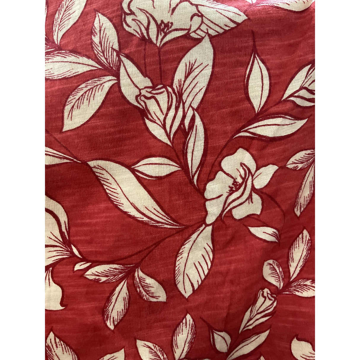 Banana Republic Red Floral Blouse Size M