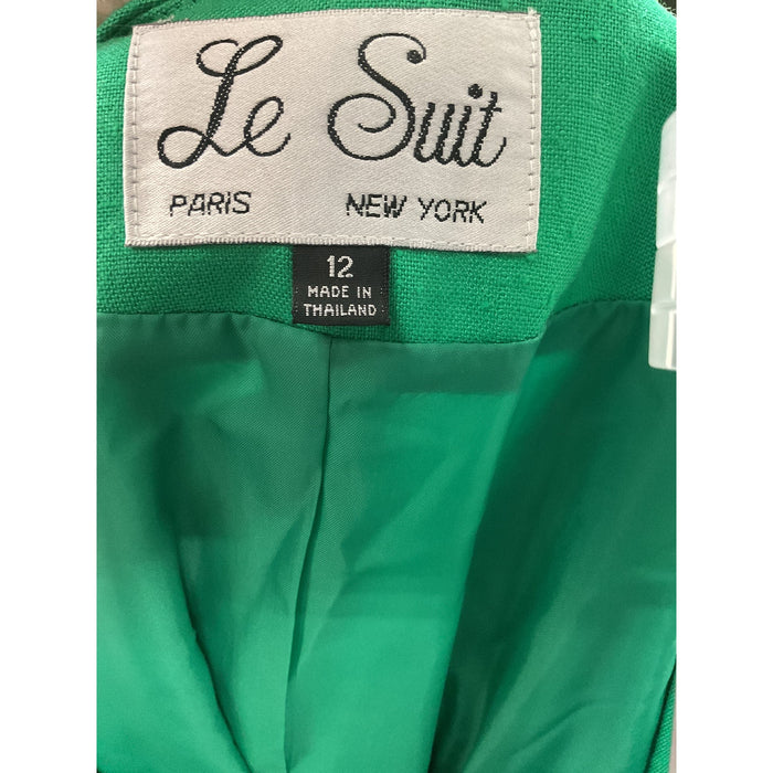 Le Suit Womens Green Blazer Size 12