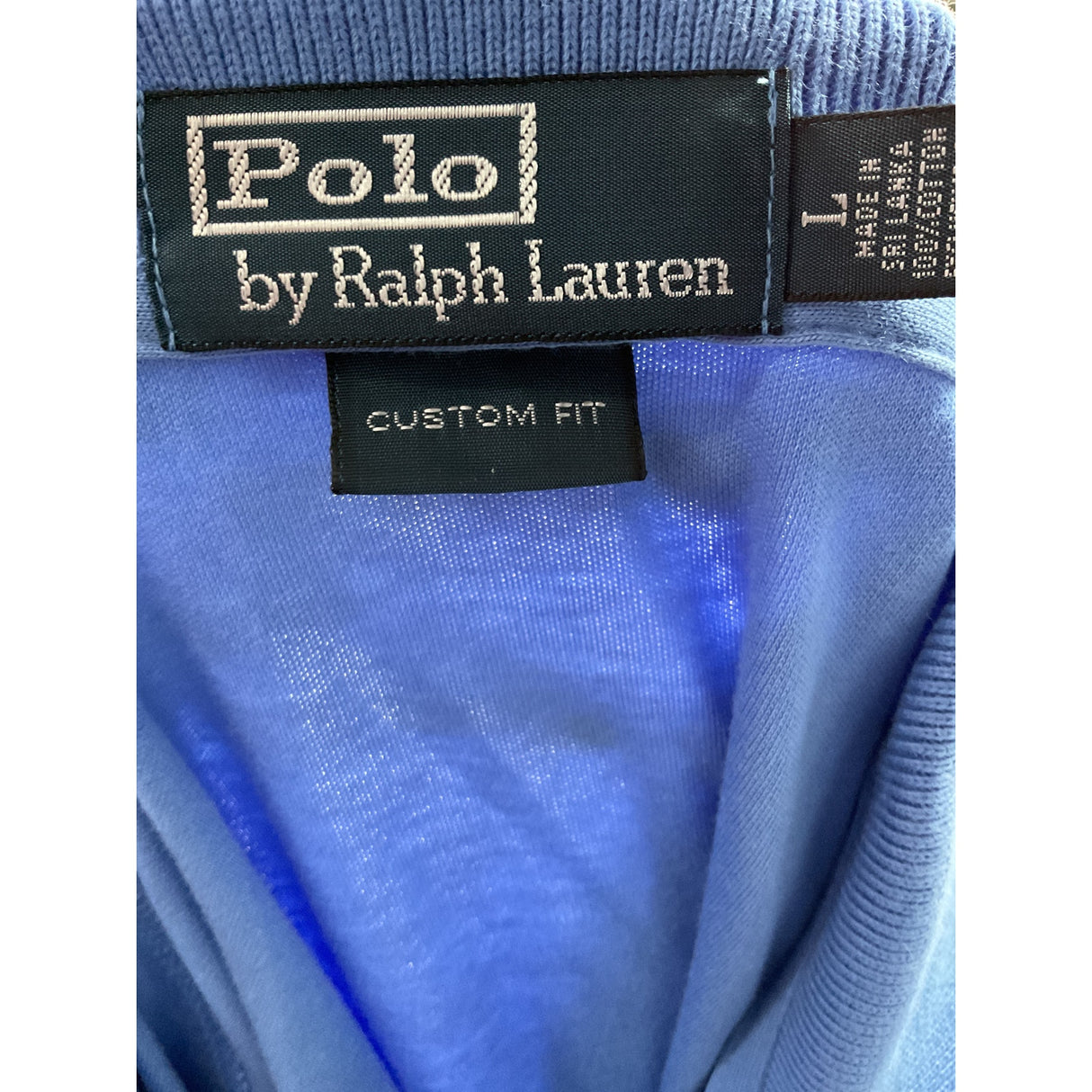 Polo by Ralph Lauren Men's Blue Cotton Polo - Size L