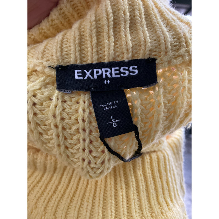 Express Yellow Pullover Sweater Women's Size L