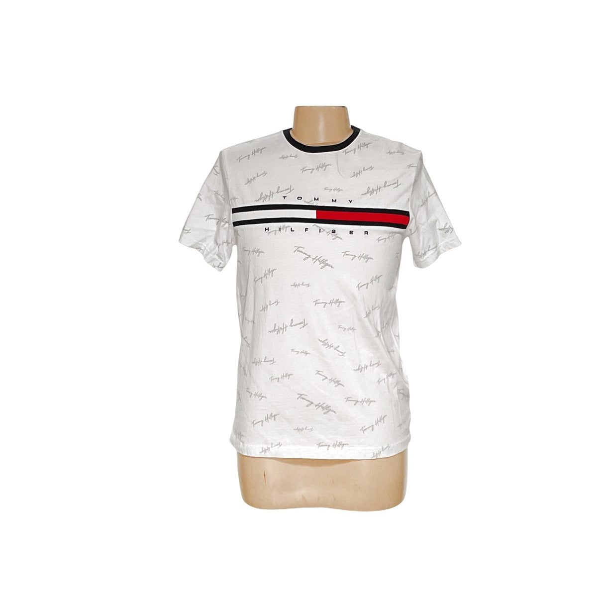 Tommy Hilfiger White Graphic Print T-Shirt M