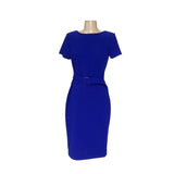 Calvin Klein Blue Midi Sheath Dress - Size 4