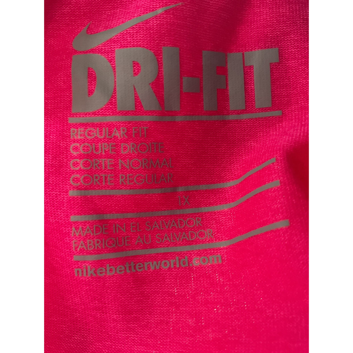 Nike Pink Activewear T-Shirt Size 1X