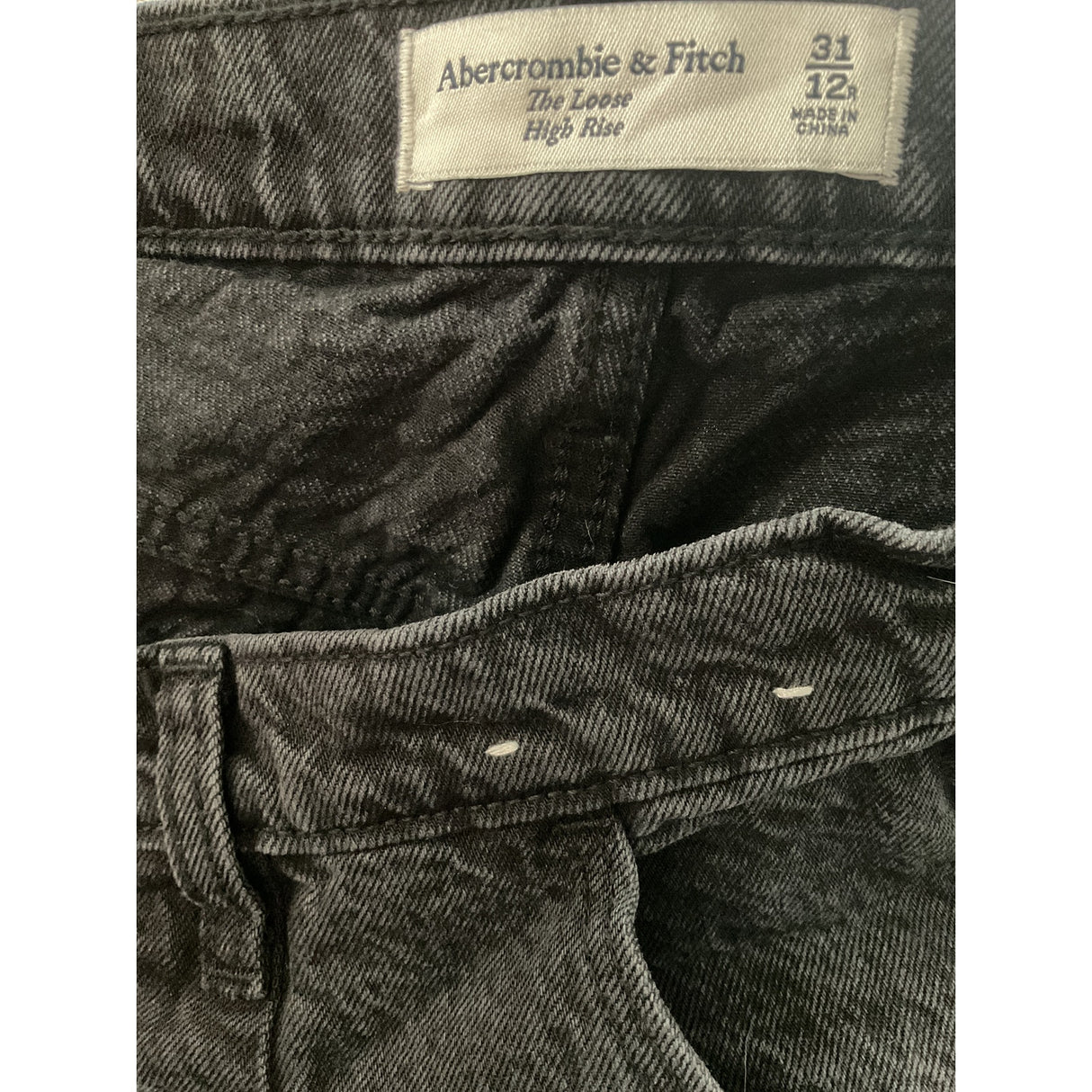 Abercrombie & Fitch Men's Black Cotton Jeans