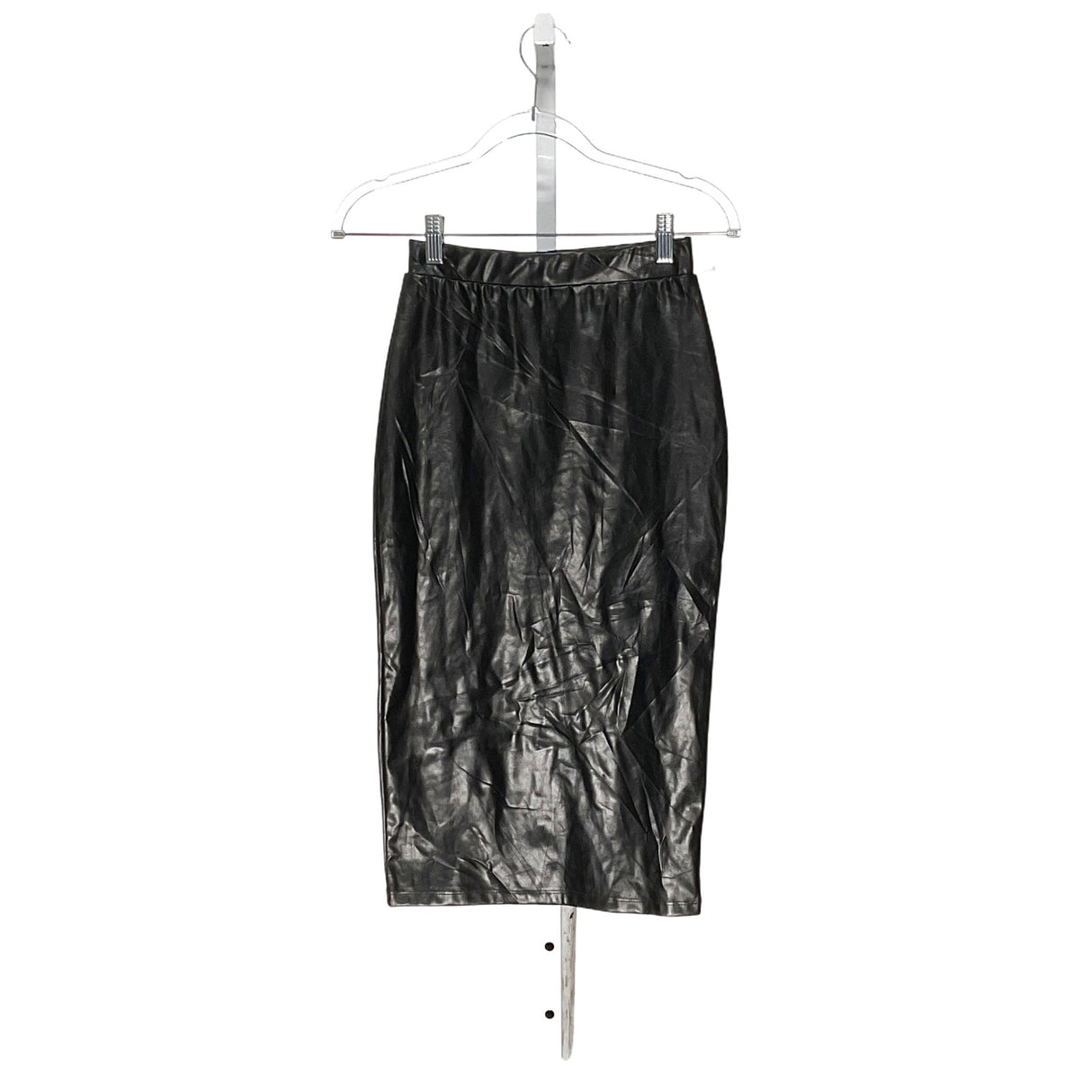 ASOS Black Midi Faux Leather Pencil Skirt