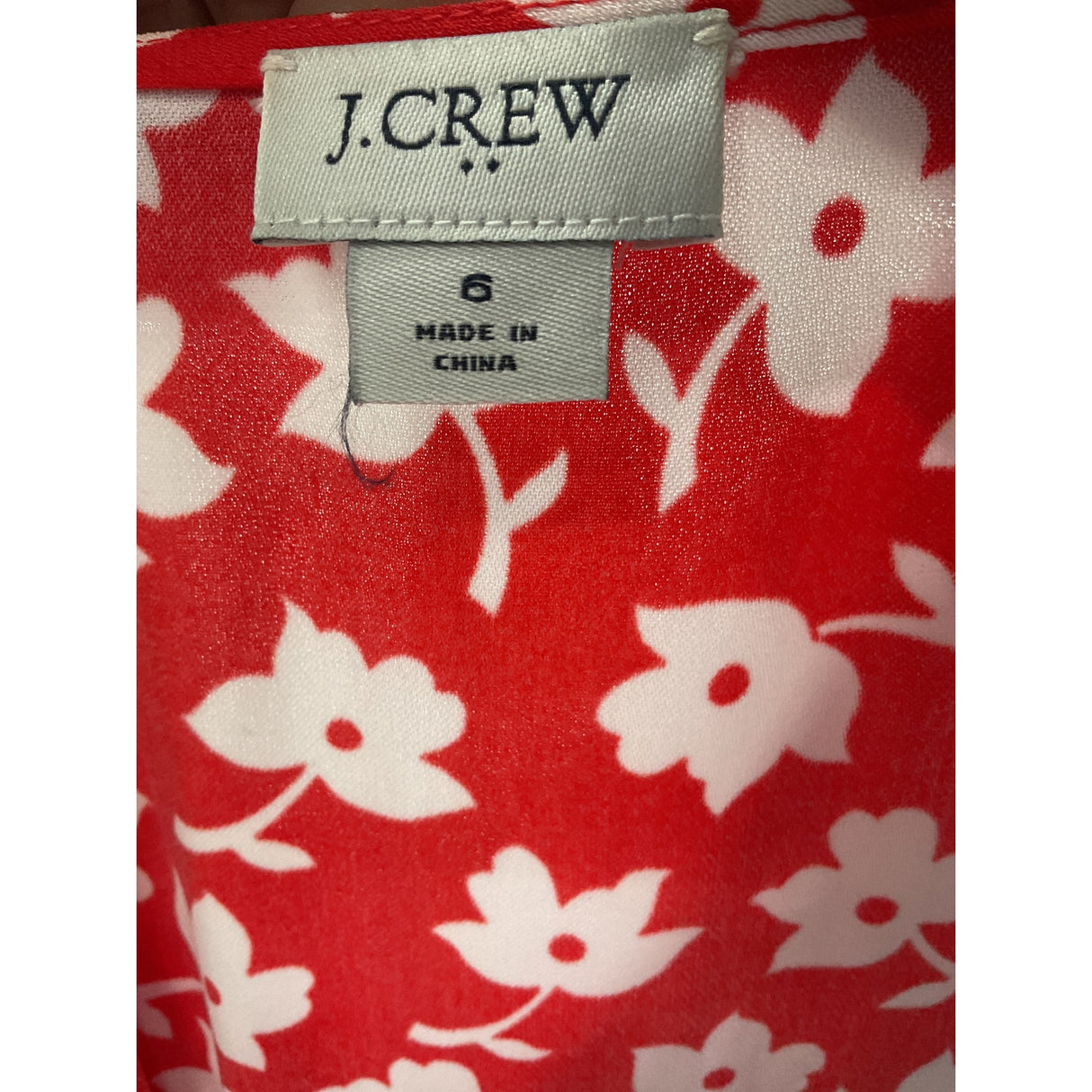 J.Crew Red Floral Wrap Midi Dress - Size 6