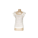 Nautica White Cotton Knit Blouse - Women's M