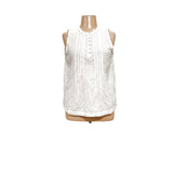 LOFT White Cotton Blouse - Women's Size L