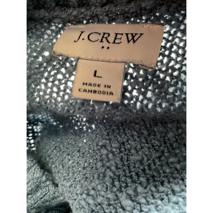 J. Crew Blue Henley Sweater Women's L