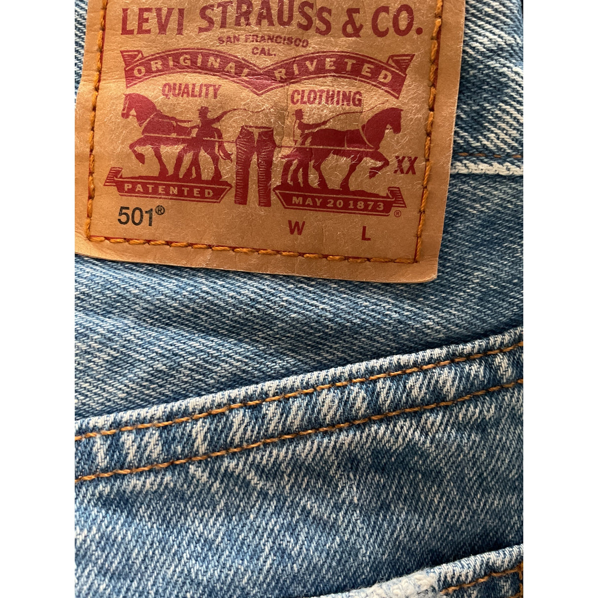 Levi's Blue Denim Bermuda Shorts