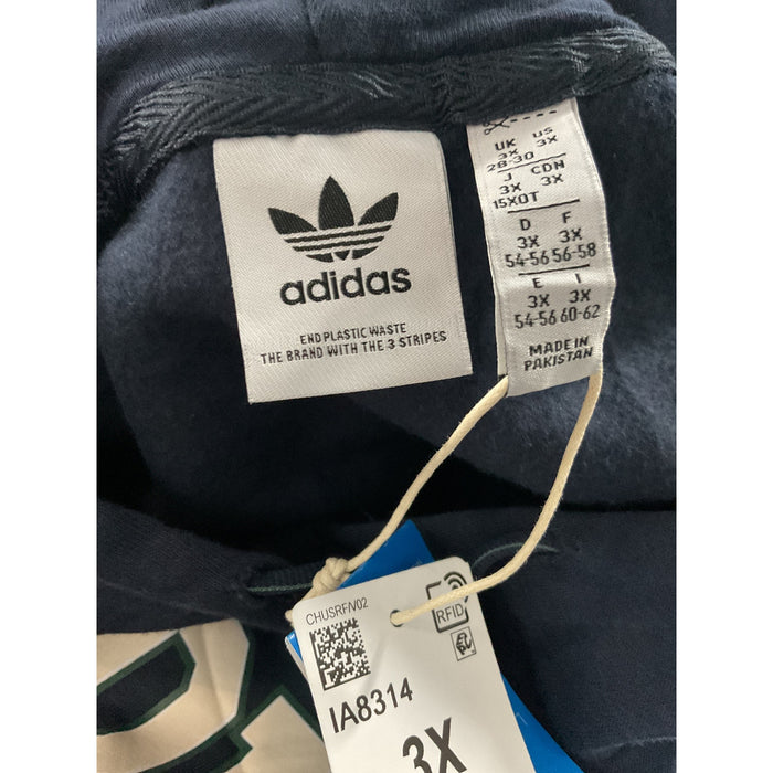 adidas Blue Hoodie 3X 100% Cotton Pullover