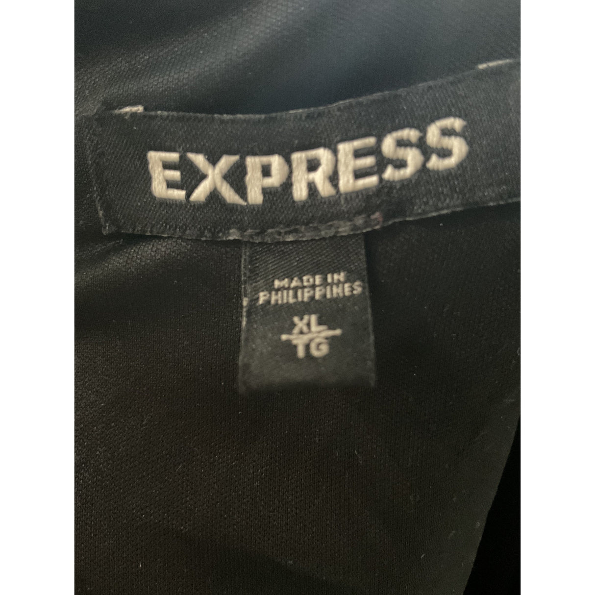 Express XL Black Velour Bodycon Dress