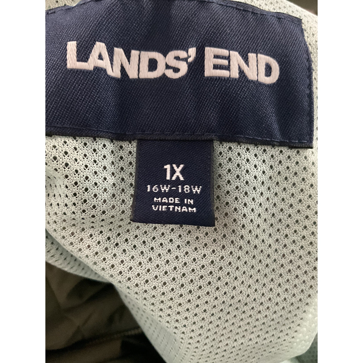 Lands' End Green 1X Women's Windbreaker